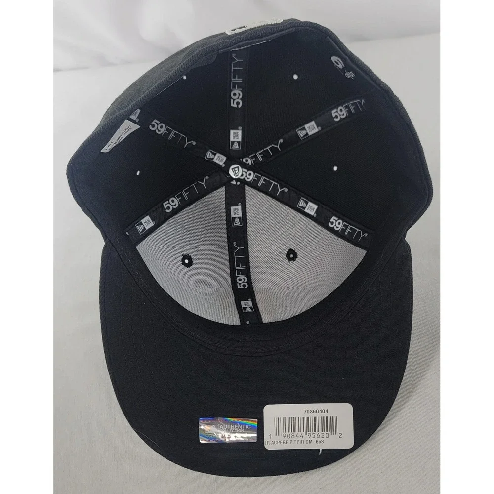 Pittsburgh Pirates New Era 59FIFTY Fitted Ballcap Size‎ 6 5/8 Black/Yellow Hat